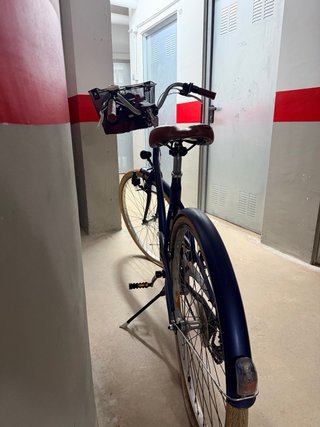 Bicicleta Paseo Btwin Azul Elops 320