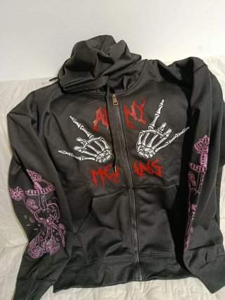 Sudadera con cremallera y estampado