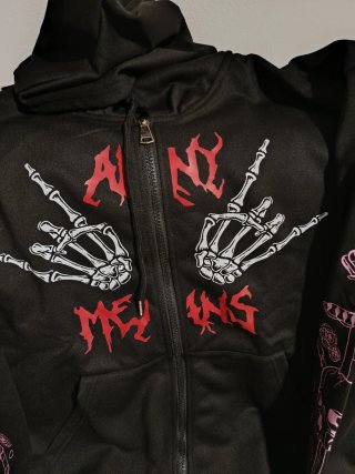 Sudadera con cremallera y estampado