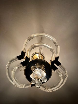 Lámparas de techo cristal y oro