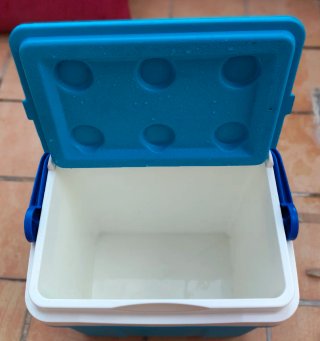 Nevera Camping 30L Azul/Blanca