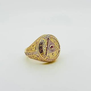 SELLO REDONDO ILUMINATI. Hueco. Oro 18k.