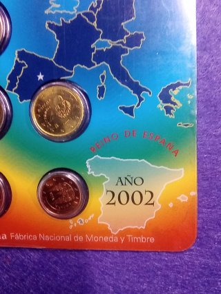 Monedas Euro España 2002 Primera Emisión