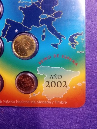Monedas Euro España 2002 Primera Emisión