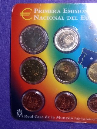 Monedas Euro España 2002 Primera Emisión