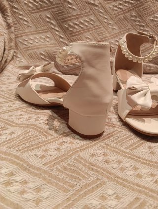 Zapatos niña lazo perlas Talla 33