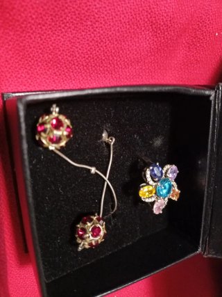 Anillo y pendientes plata ley circonitas