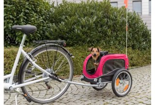 Remolque Perro Bici Negro/Rojo