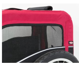 Remolque Perro Bici Negro/Rojo