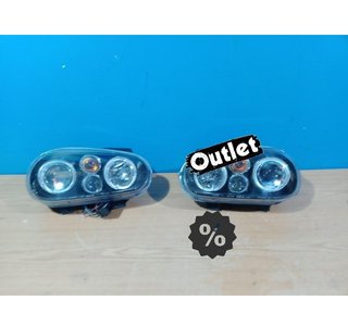 GF FAROS VOLKSWAGEN VW GOLF 4 OJOS ANGEL LED LOOK R32 FONDO