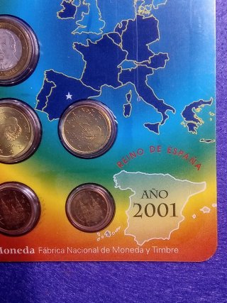 Monedas Euro España 2001 Primera Emisión