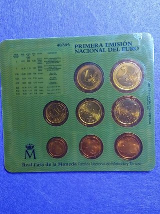 Monedas Euro España 2001 Primera Emisión