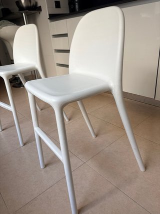 2 Sillas altas infantil URBAN blanca de IKEA