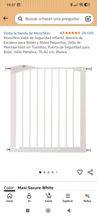2 Barandillas de seguridad blanca Munchkin