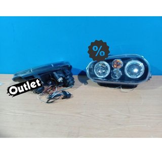 GF FAROS VOLKSWAGEN VW GOLF 4 OJOS ANGEL LED LOOK R32 FONDO