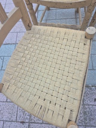 Lote 6 Sillas Antiguas Madera Beige. 5 € CADA UNA.
