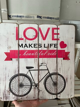 Cuadro decorativo bicicleta Love
