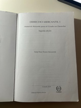 Derecho Mercantil I - Rojo Álvarez-Manzaneda