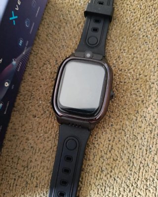 Reloj Inteligente Negro + Correa Multicolor
