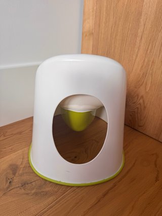 Orinal Ikea blanco y verde