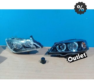 GF FAROS PARA OPEL ASTRA G 97-04 OJOS ANGEL FONDO NEGRO H7-H