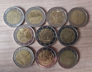 Lote 10 monedas conmemorativas 2€