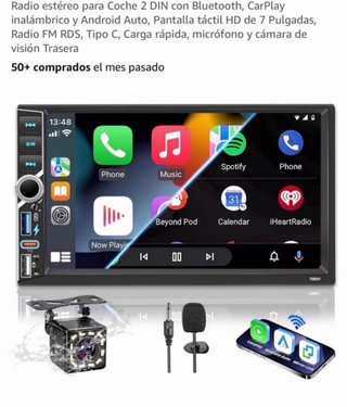Pantalla 7 Carplay Android Auto 7080V