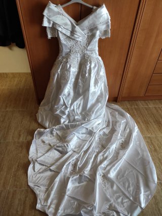 Vestido de Novia Blanco con Pedrería