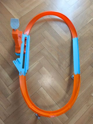 Pista Hot Wheels Naranja y Azul