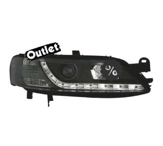 GF FAROS PARA OPEL VECTRA B 96-98 LUZ DIURNA LED FONDO NEGRO