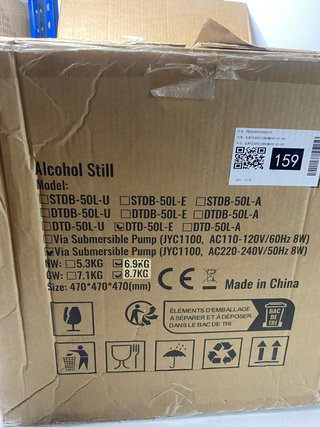 : Alambique Destilador Eléctrico VEVOR 50L