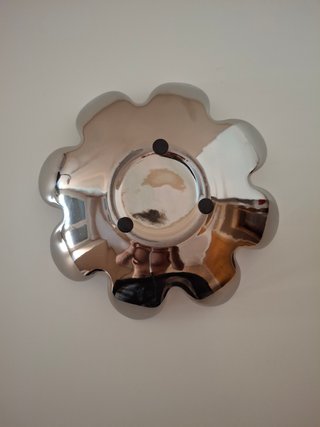 Portavelas Flor de Loto Plateado
