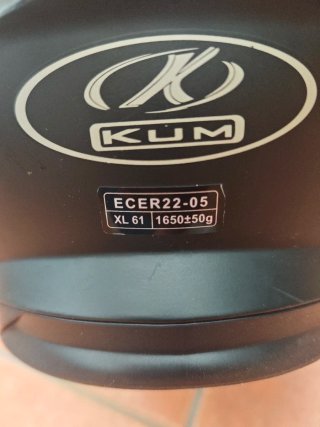 Casco de moto negro talla XL