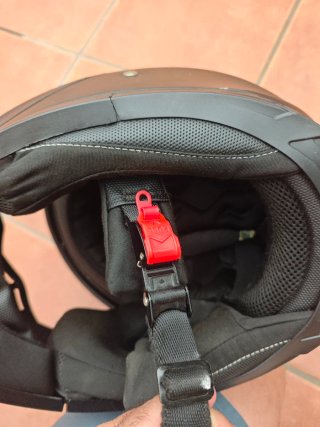 Casco de moto negro talla XL