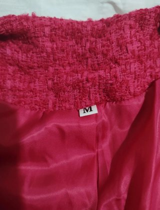 Conjunto Tweed Rosa Fucsia