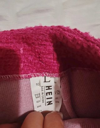 Conjunto Tweed Rosa Fucsia