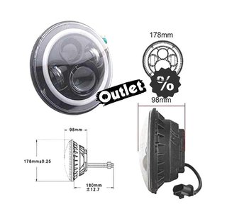 GF FAROS PARA JEEP WRANGLER 96-18 OJOS ANGEL LED NEGRO R0160