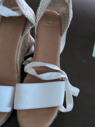 Sandalias PRIMICHI Yute Cuña Blanca