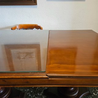 Mesa extensible comedor madera maciza Nogal crista