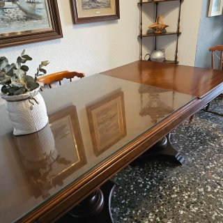 Mesa extensible comedor madera maciza Nogal crista
