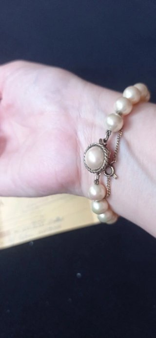 Conjunto  vintage collar y pulsera Majorica