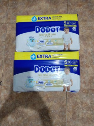 2 Paquetes Dodot Sensitive Talla 5+