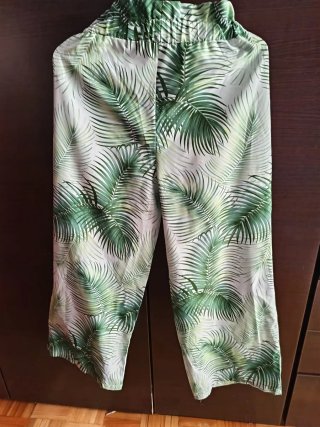 Pantalón Verano Niña Estampado Hojas