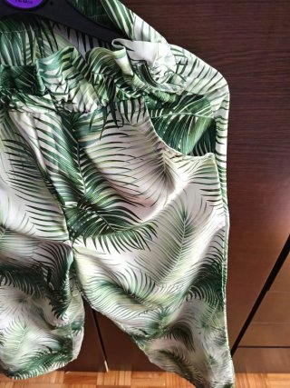 Pantalón Verano Niña Estampado Hojas