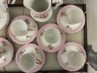 Juego de té Limoges floral (2)