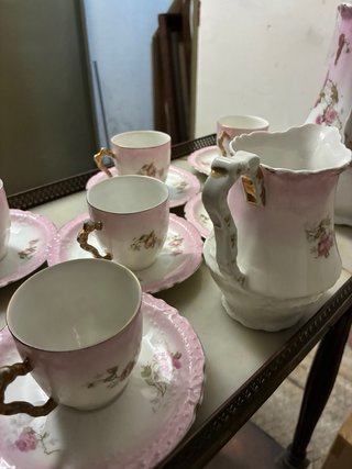 Juego de té Limoges floral (2)