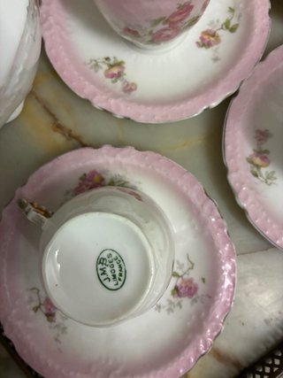 Juego de té Limoges floral (2)