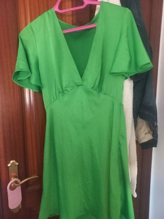 Vestido celeste de H&M talla S -Verde talla M