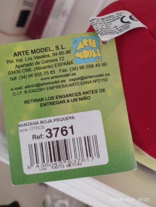 Peluche manzana No cambies nunca