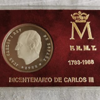 Moneda Plata Carlos III 1788 Bicentenario